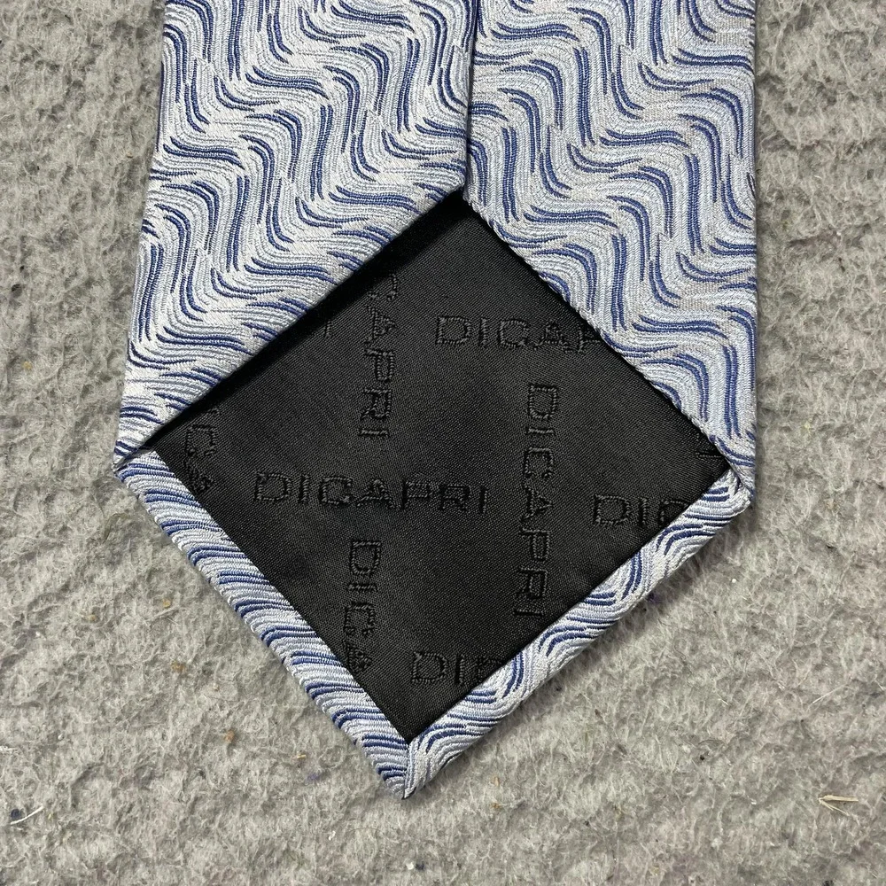 DICAPRI Tie Mens One Size Blue‎ Geometric Classic Jacquard Pointed Silk Necktie